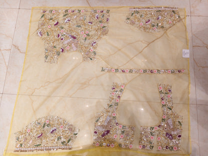 Lemon Organza Saree