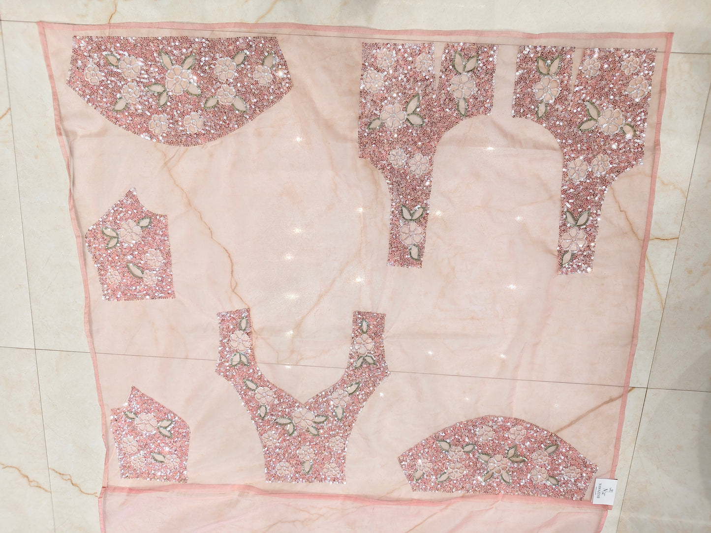 Peach Organza Saree