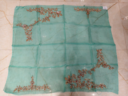 Sea Green Organza Saree