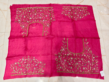 Rani Pink Organza Saree