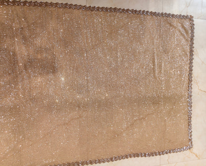 Golden Net Saree