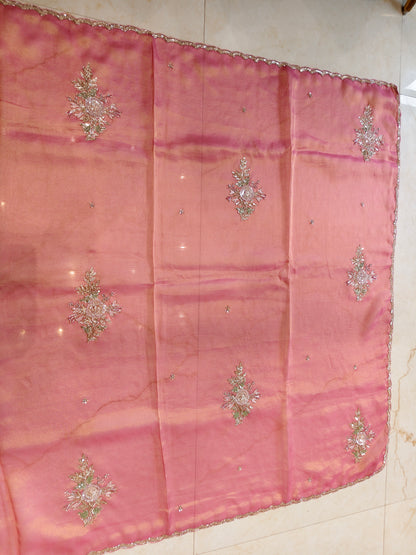 Pink Tissue Saree
