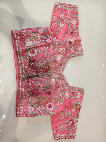Pink Tissue Saree