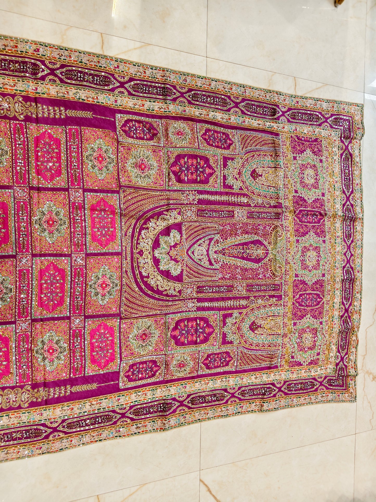 Purple Georgette Saree
