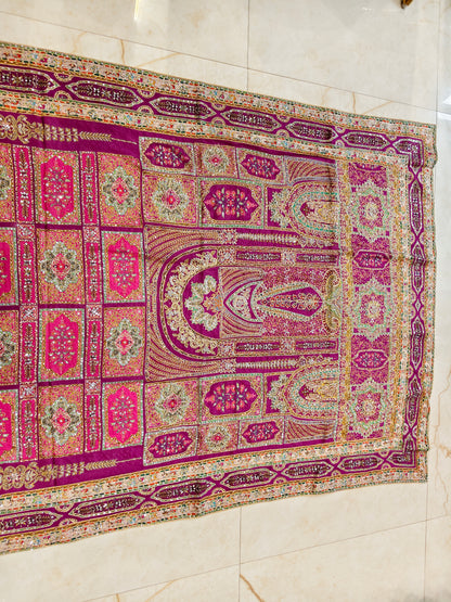 Purple Georgette Saree