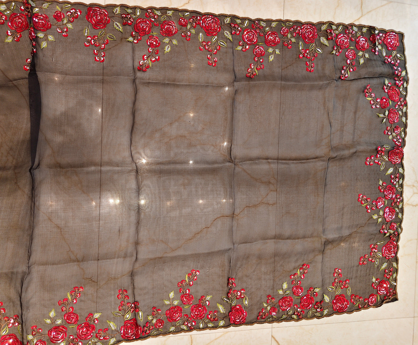 Black Organza Saree