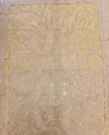 Lemon Net Saree