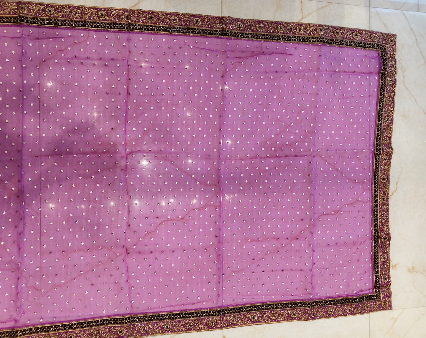 Purple Organza Saree