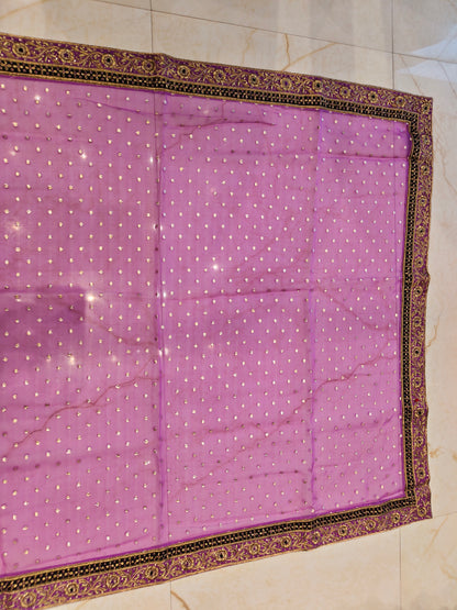 Purple Organza Saree