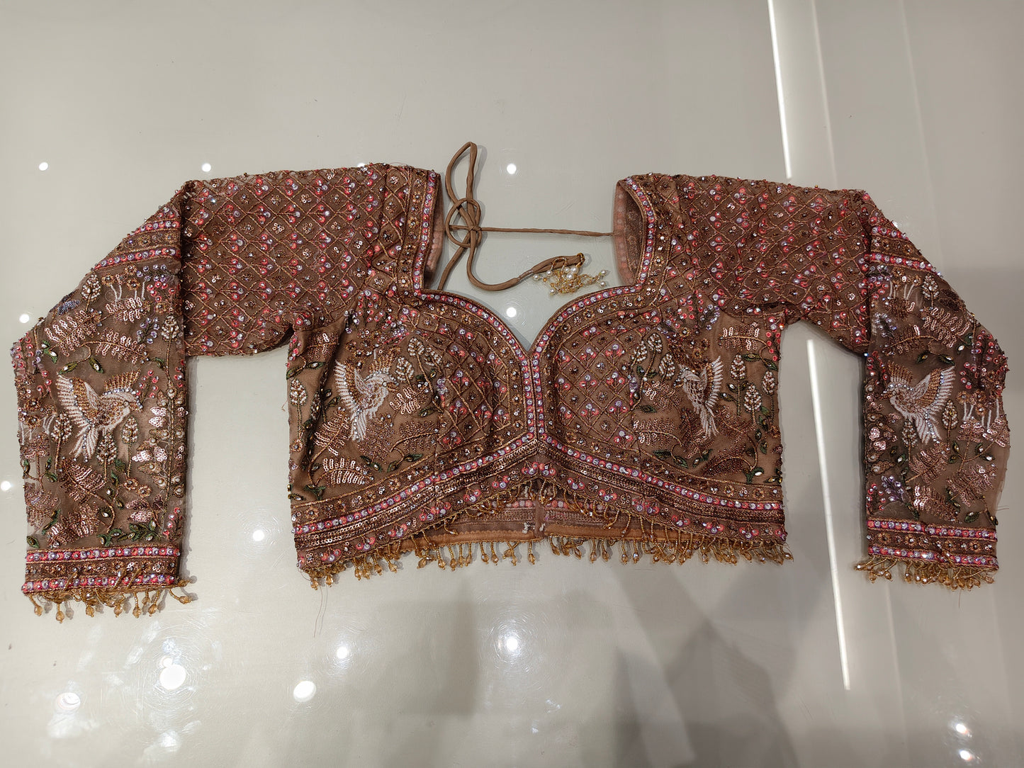Golden Net Saree