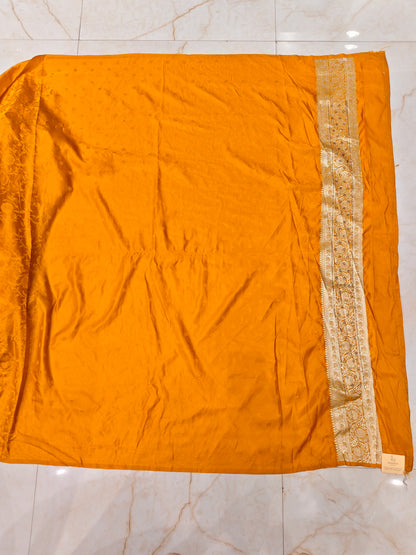 Mustard Banarasi Silk Saree