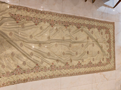 Pista Green Tissue Saree