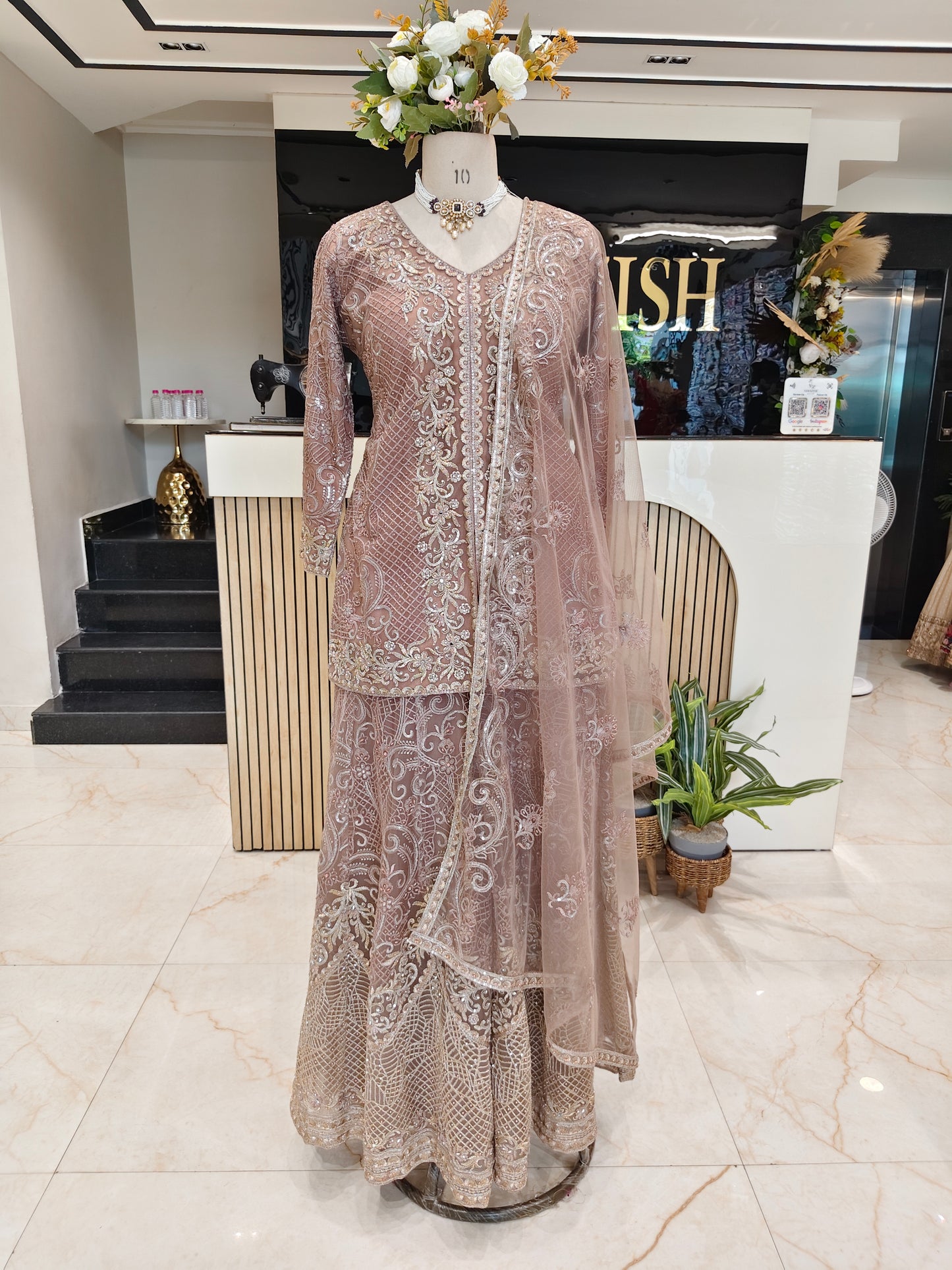 Mouse Net Sharara Set