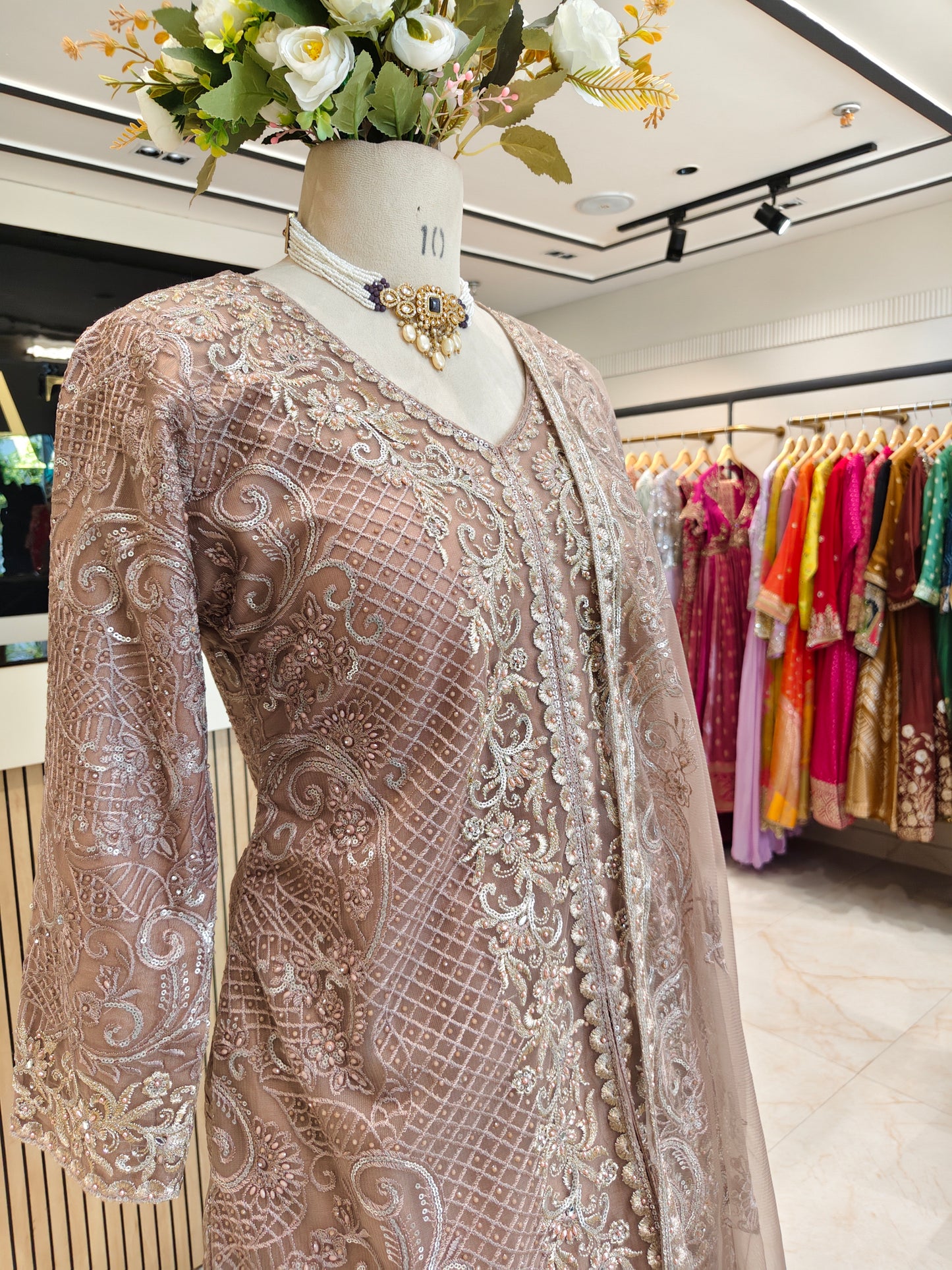 Mouse Net Sharara Set