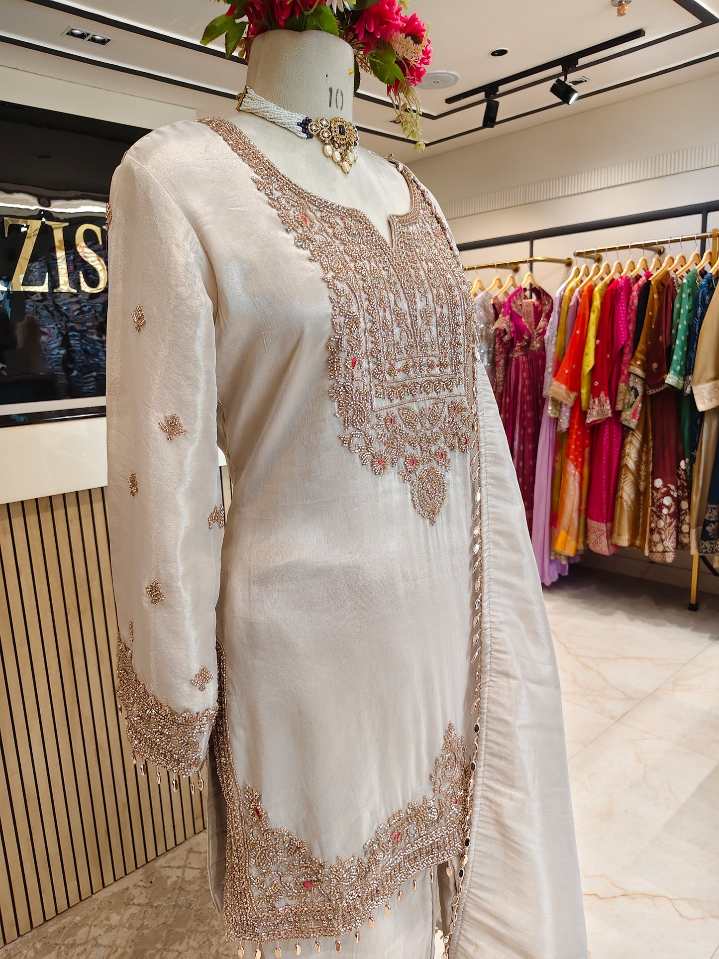 Golden Tissue Farshi Salwar Set