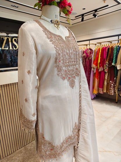 Golden Tissue Farshi Salwar Set