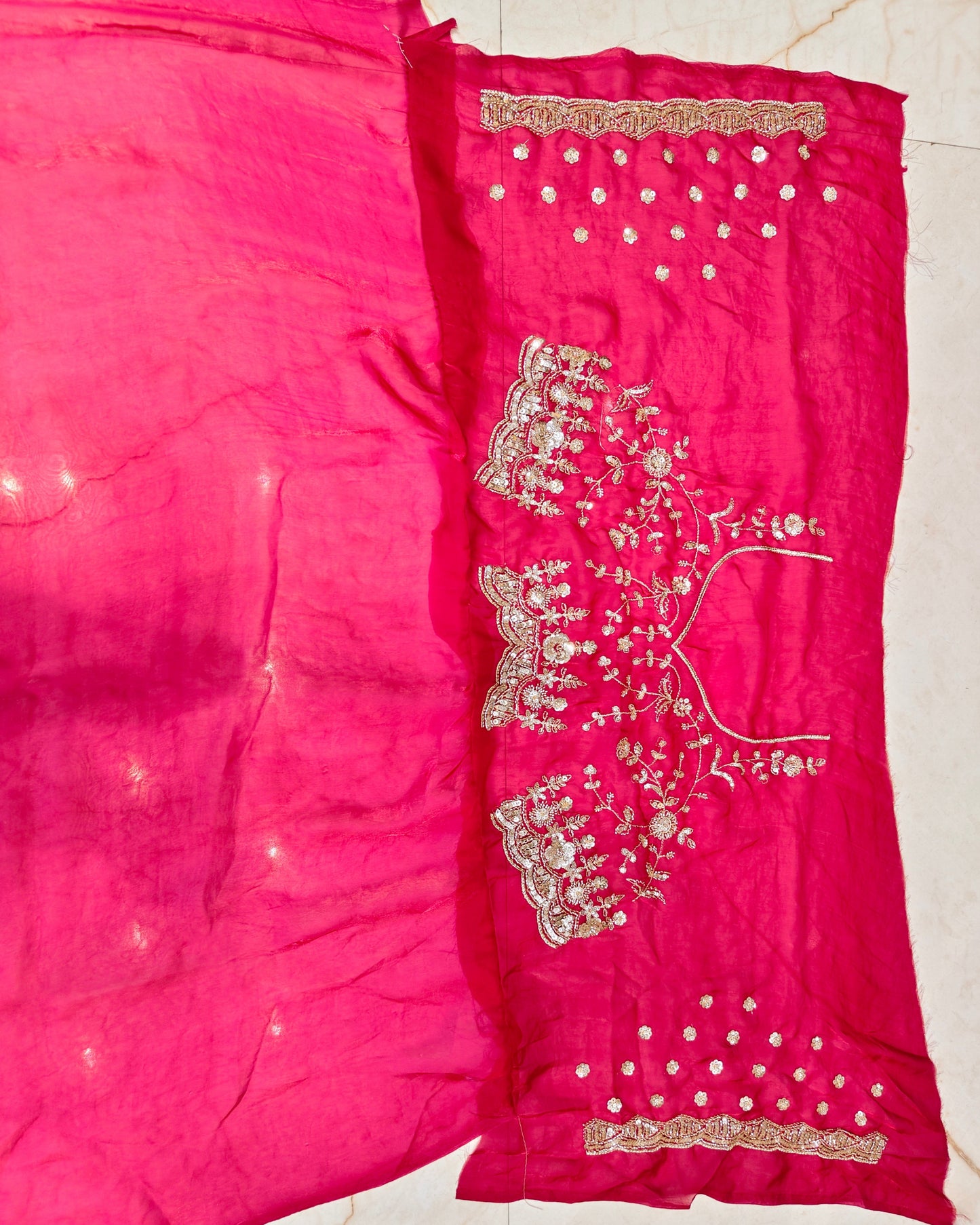 Cherry Red Jimmy Choo Saree