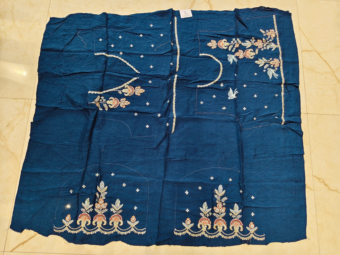 Blue Organza Saree