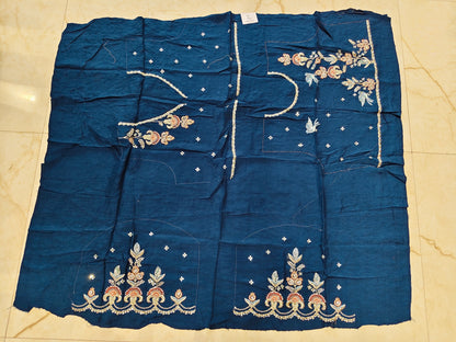 Blue Organza Saree