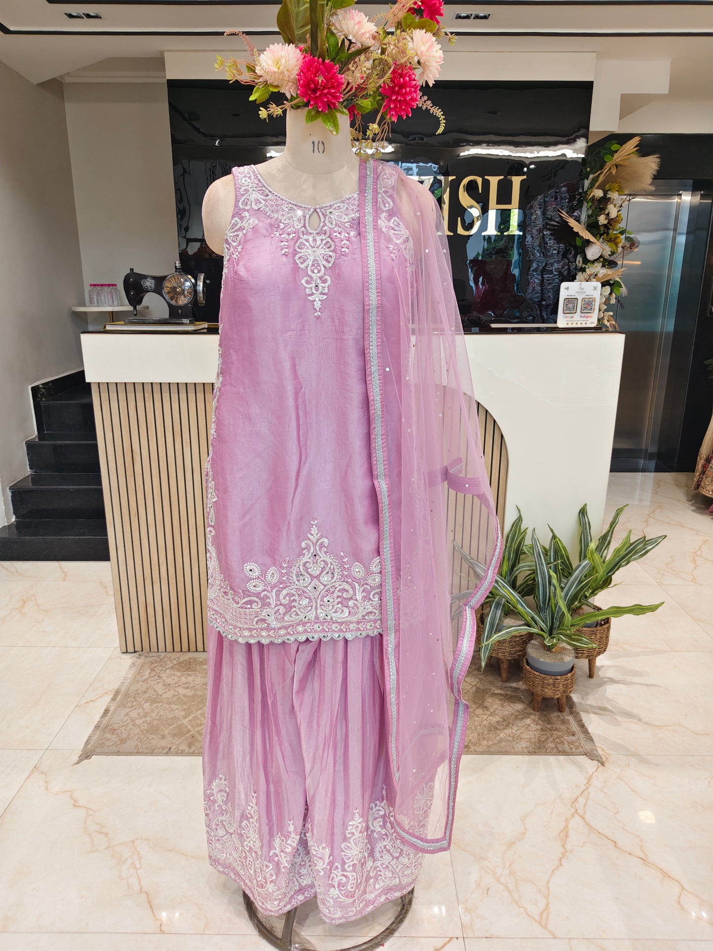 Lavender Jimmy Choo Sharara Set