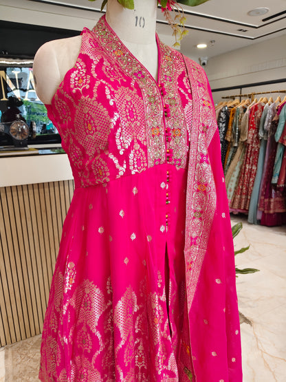 Hot Pink Organza Garara Set