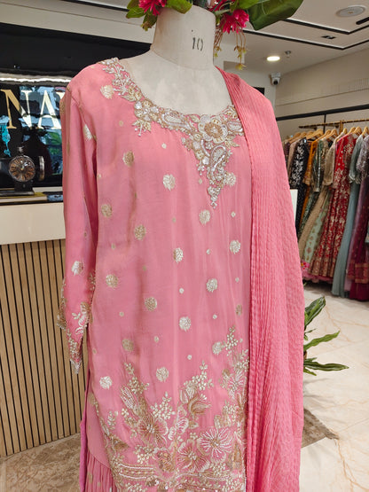 Pink Tissue Garara Set