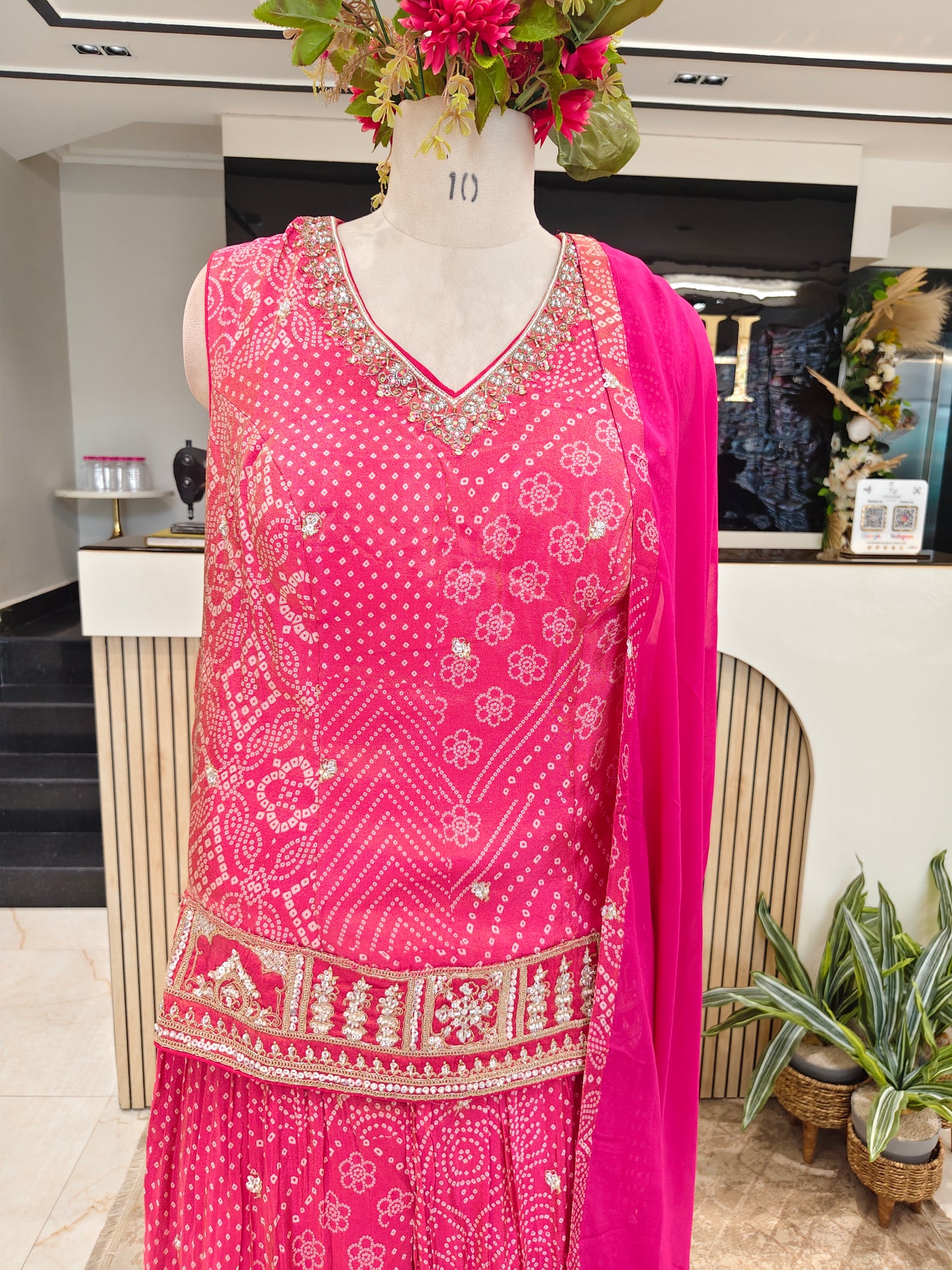 Rani Pink Tissue Garara Set
