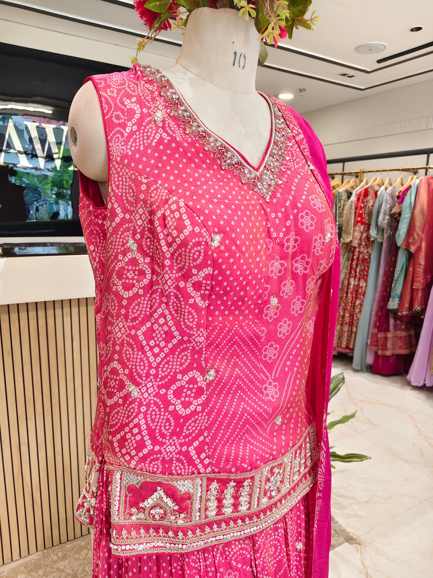 Rani Pink Tissue Garara Set