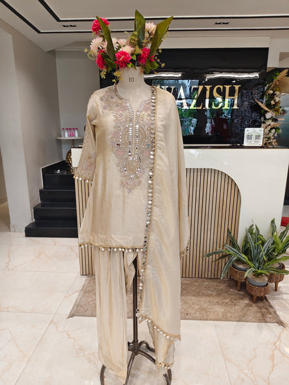 Golden Tissue Farshi Salwar Set