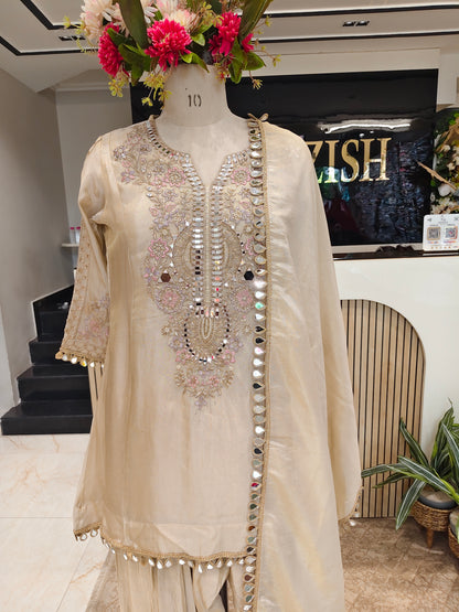 Golden Tissue Farshi Salwar Set