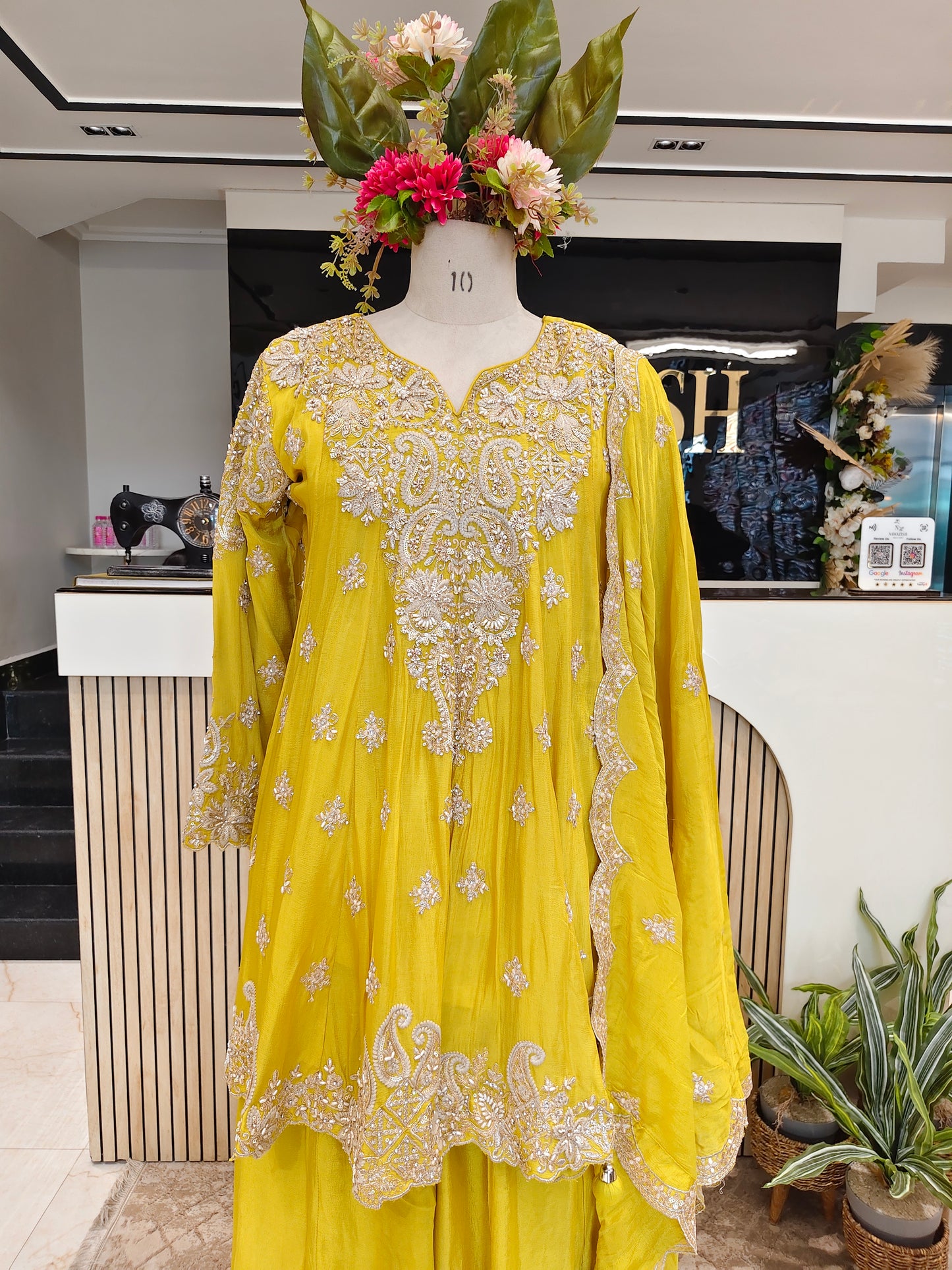 Lemon Chiffon Sharara Set