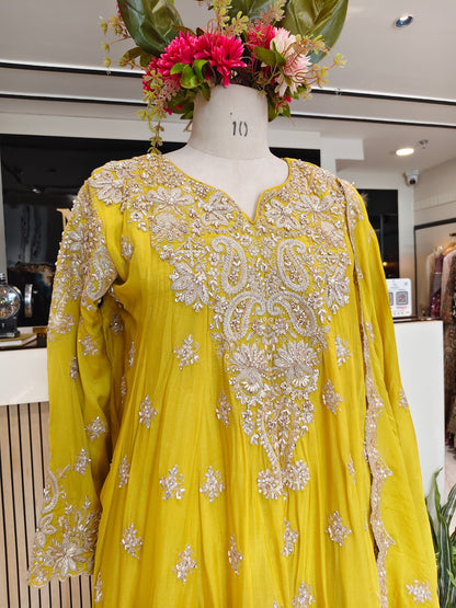 Lemon Chiffon Sharara Set