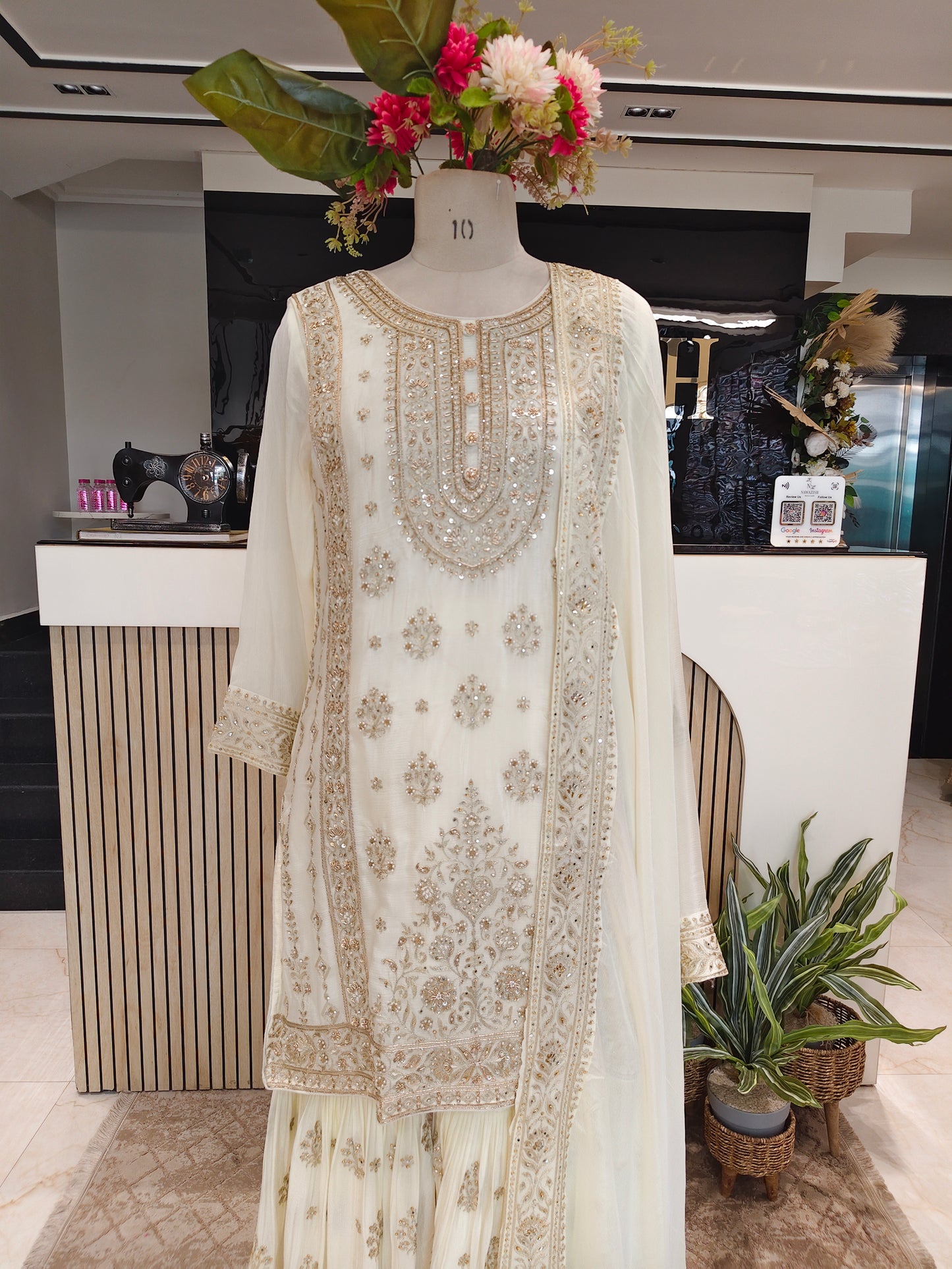 Cream Chinon Garara Set