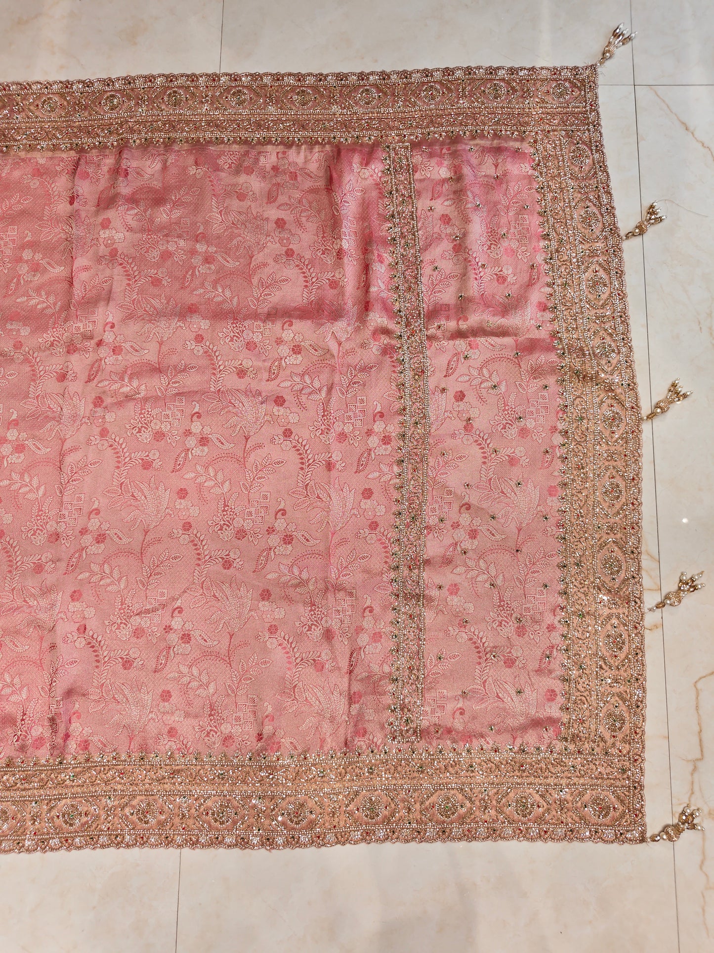 Baby Pink Tissue Saree