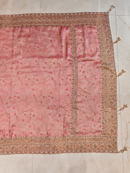 Baby Pink Tissue Saree