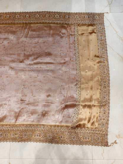 Rose Gold Tissue Saree