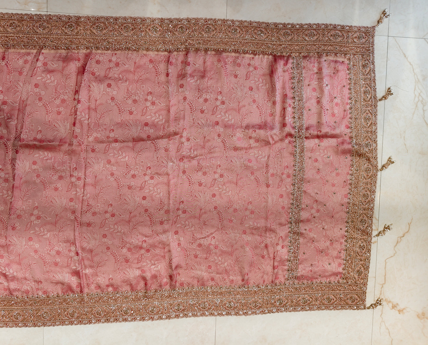 Baby Pink Tissue Saree