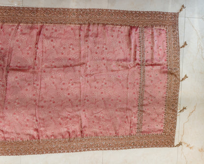 Baby Pink Tissue Saree