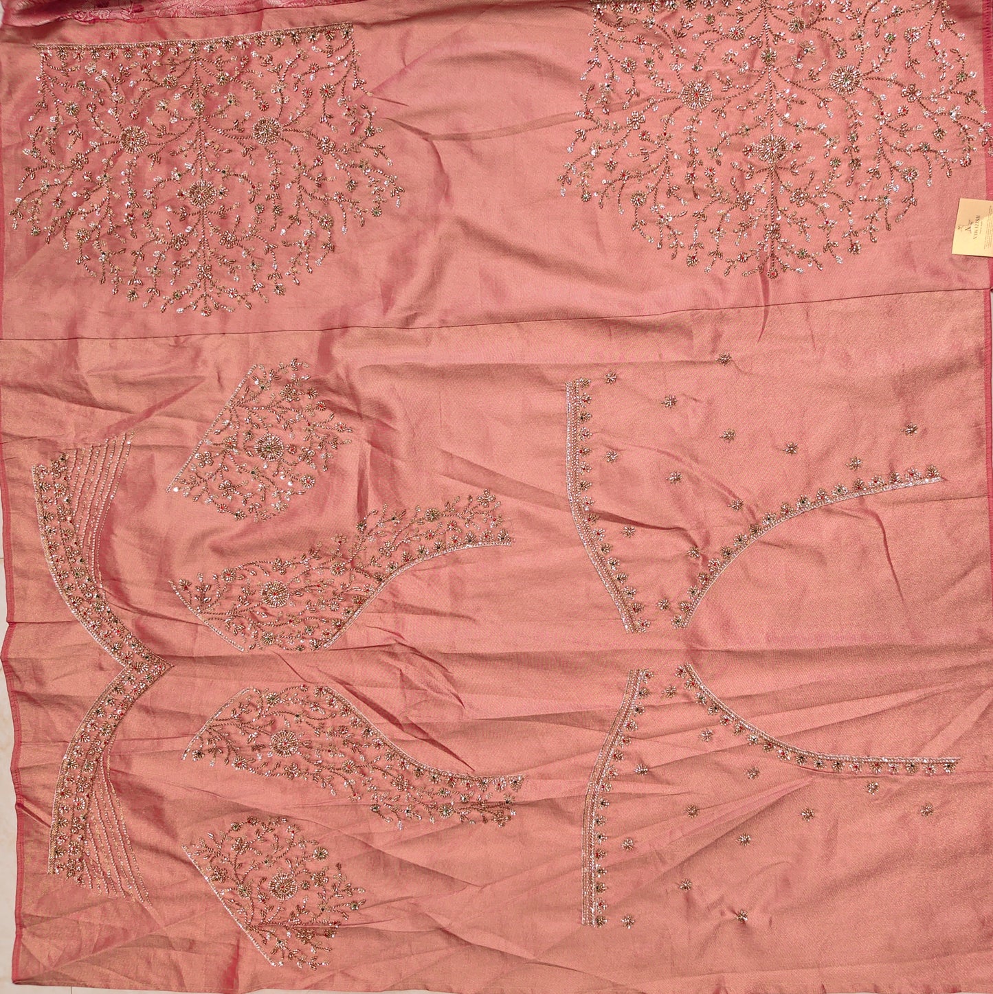Baby Pink Tissue Saree