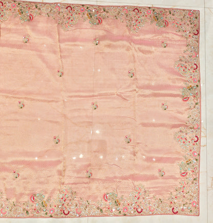 Baby Pink Tissue Saree