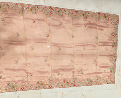 Baby Pink Tissue Saree