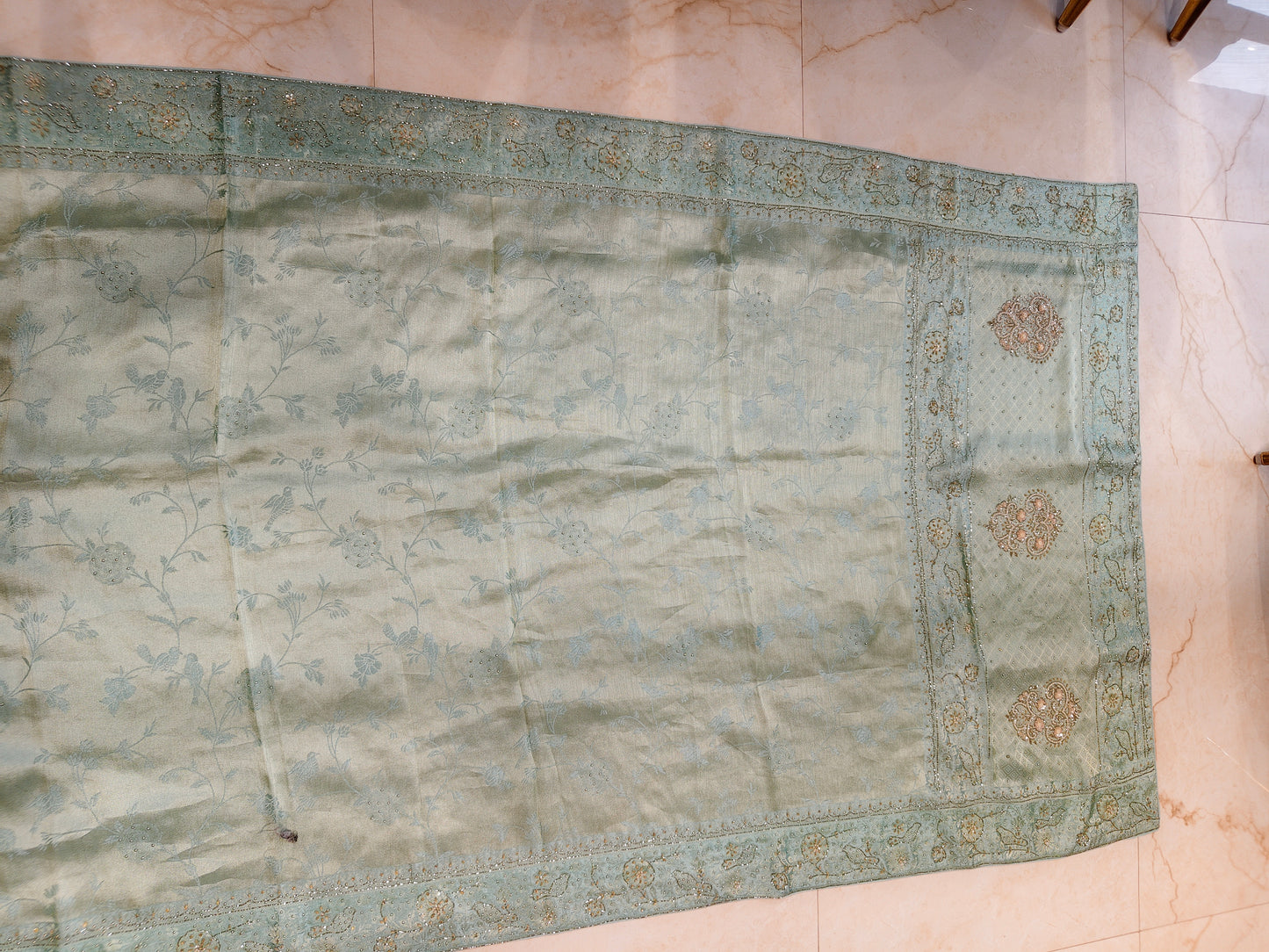 Mint Green Tissue Saree