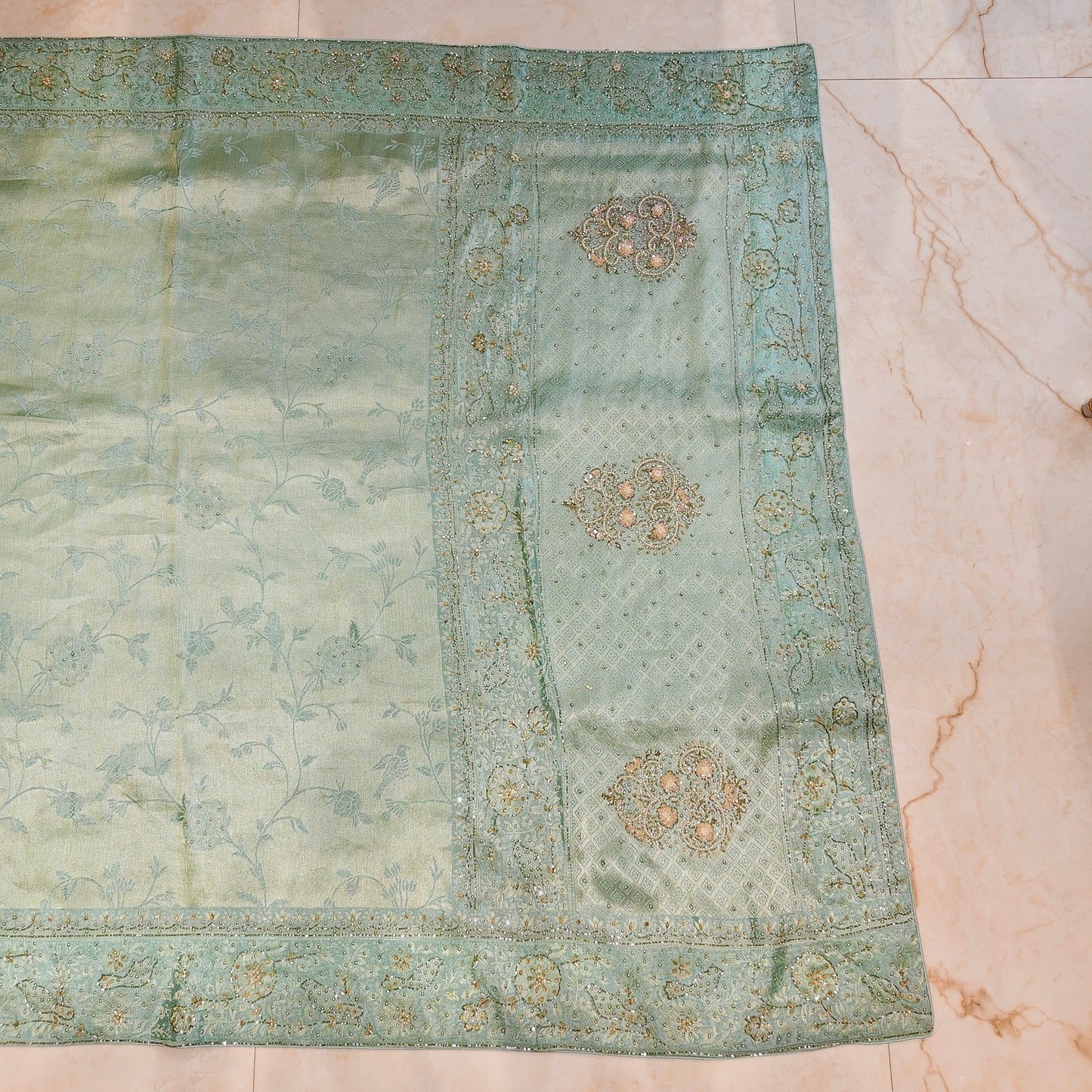 Mint Green Tissue Saree