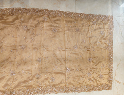 Golden Jacquard Tissue Saree