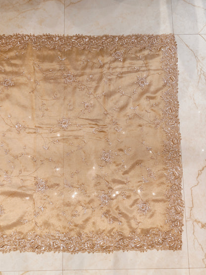 Golden Jacquard Tissue Saree
