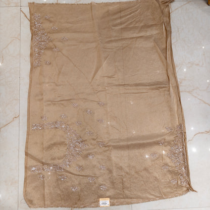 Golden Jacquard Tissue Saree
