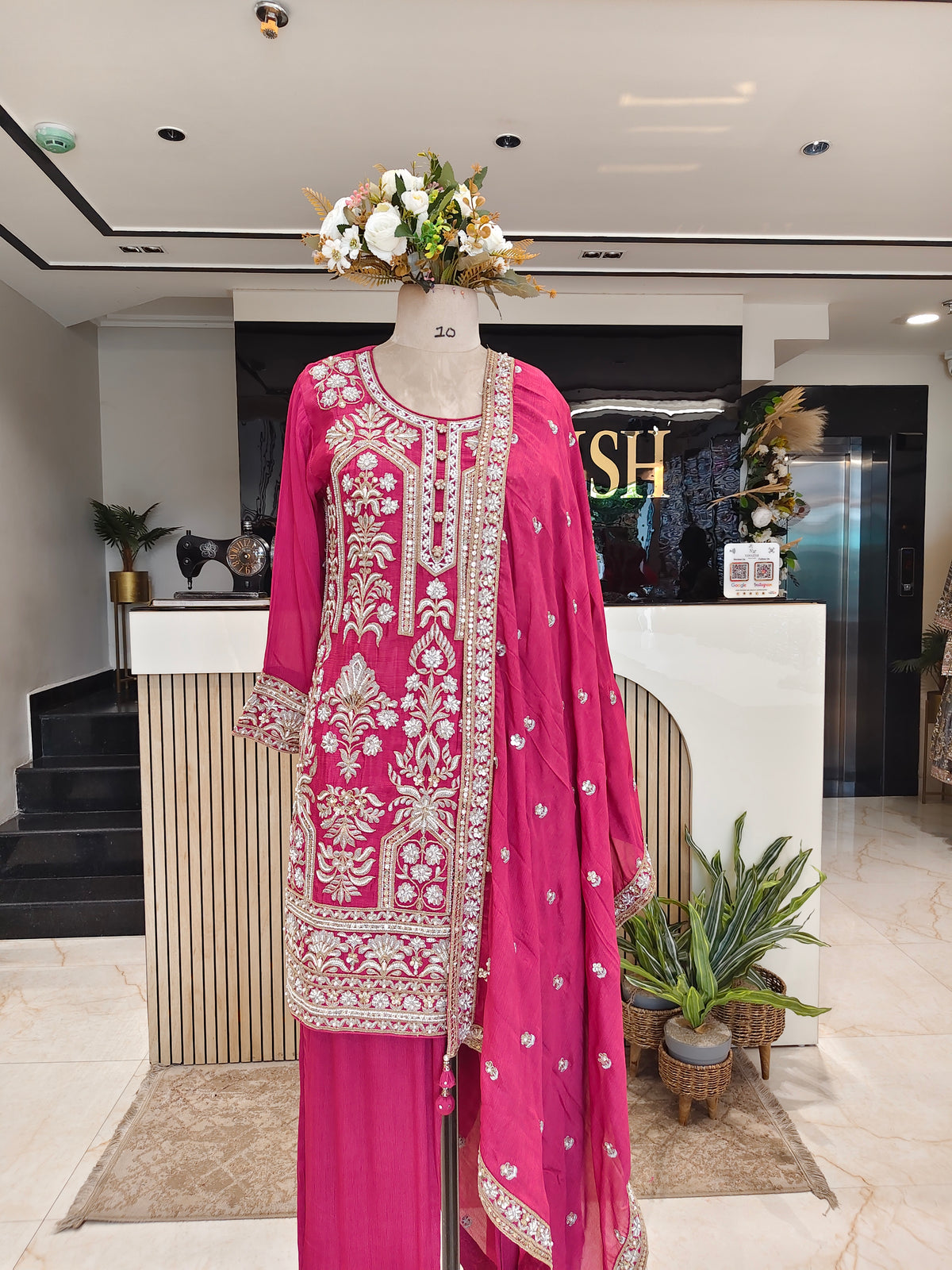 Onion Pink Kurta Farshi Salwar Set