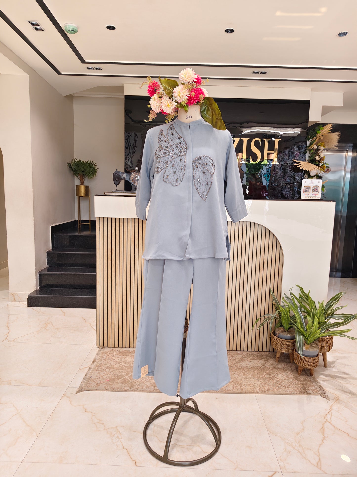 Grey Lycra Co-ord Set