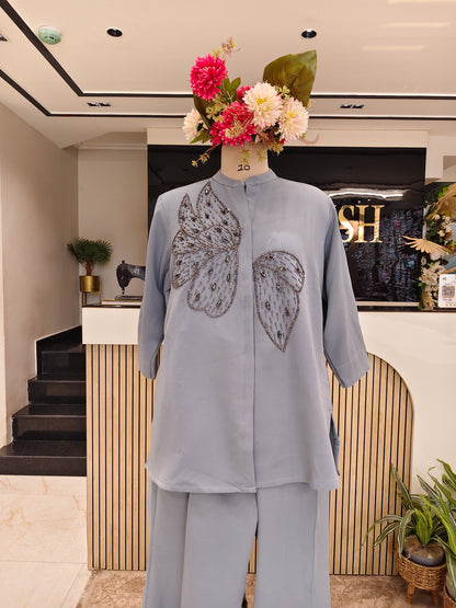Grey Lycra Co-ord Set