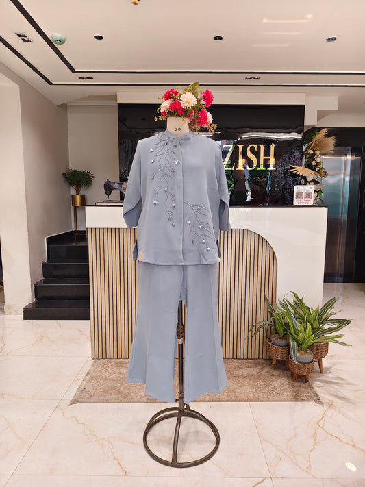 Grey Lycra Co-ord Set
